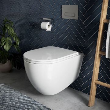 badshop.de Design WC-Set - Tiefspüler, spülrandlos, weiß Ambiente